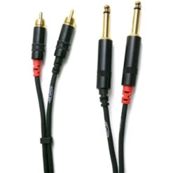 Digiflex 2-RCA To 2-1/4″TS Cables - 20' - Digiflex