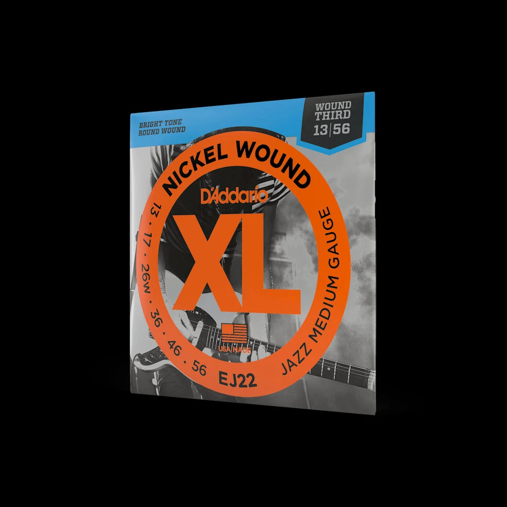 D'Addario EJ22 Jazz Medium 13-56 Wound 3rd - D'Addario 1 D'Addario EJ22 Jazz Medium 13-56 Wound 3rd - D'Addario