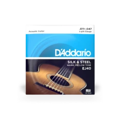 D'addario Light Acoustic Guitar Silk And Steel Strings 11-47 - D'Addario