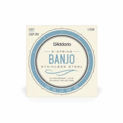 D'Addario JS60 5-String Banjo Strings Stainless Steel Light 10-20 - D'Addario