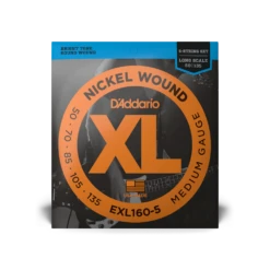 D'addario Medium Long Scale 5-String Bass Strings 50-135 - D'Addario
