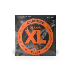 D'Addario ECG23 Chromes Flat Wound,Extra Light, 10-47 - D'Addario