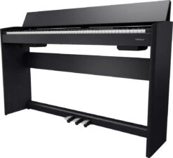 Roland F701-CB Digital Piano - Classic Black - Demo - Roland 14 Roland F701-CB Digital Piano - Classic Black - Demo - Roland -Zedem Sale Store f701 cb angle right gal