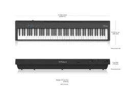 Roland FP-30X-BK Digital Piano - Black - Roland -Zedem Sale Store fp 30x dimensions gal