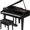 Roland GP607-PE-B Digital Grand Piano - Polished Ebony W/Bench - Demo - Roland -Zedem Sale Store gallery angle front black 2db93fad e8a9 407a b00a d4bd2537ffb5