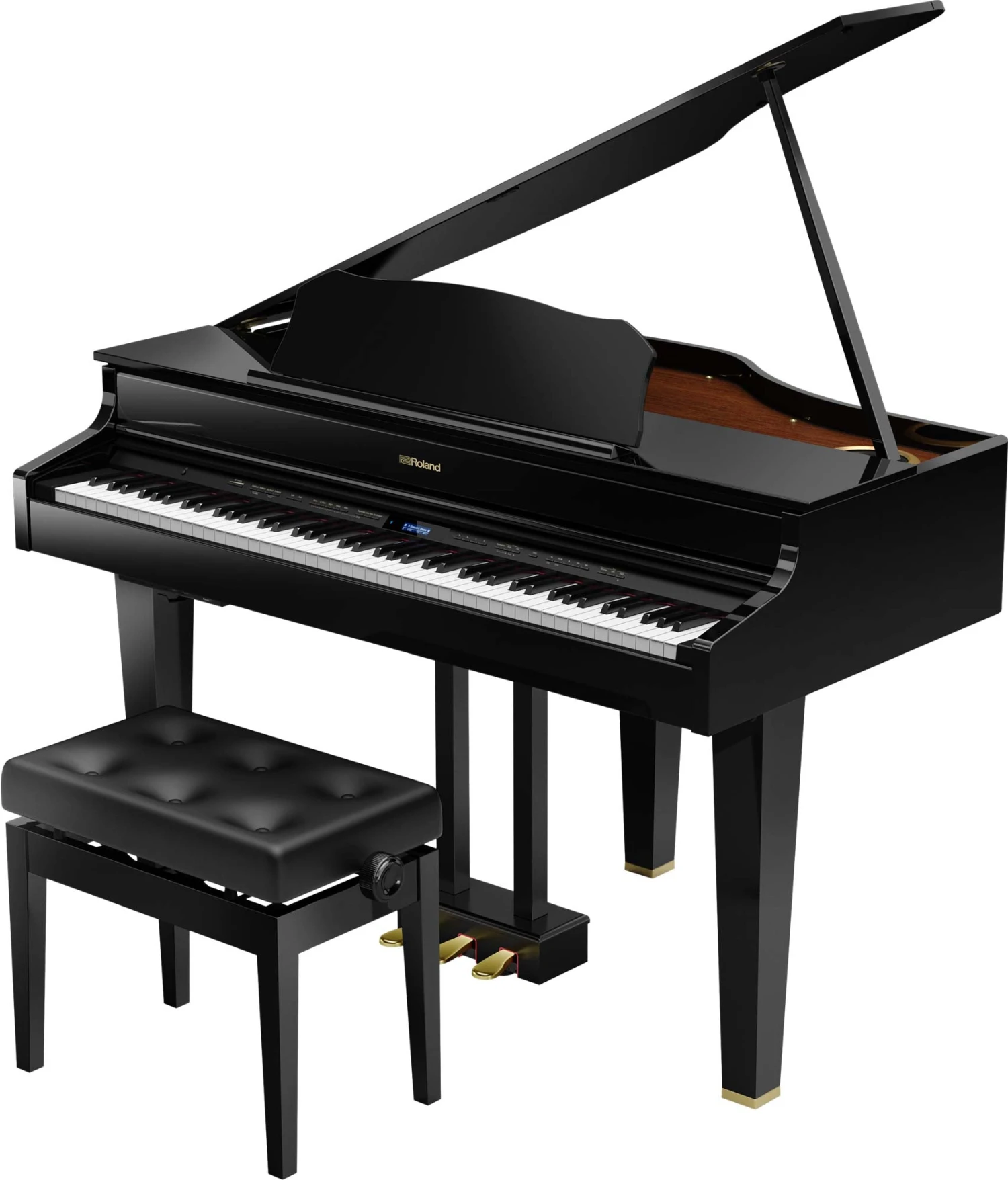 Roland GP607-PE-B Digital Grand Piano - Polished Ebony W/Bench - Demo - Roland 1 Roland GP607-PE-B Digital Grand Piano - Polished Ebony W/Bench - Demo - Roland