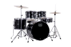 Mapex Comet 5-Piece Drum Kit (20,10,12,14,SD) W/Cymbals And Hardware, Dark Black - Mapex
