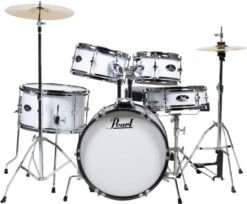 Pearl Roadshow Junior Kit W/Hardware & Cymbals - Pure White - Pearl