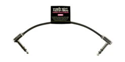 Ernie Ball 6'' TRS Flat Ribbon Patch Cable Single - Black - Ernie Ball