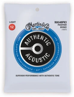Martin MA540 Acoustic SP Phosphor Bronze Light 12-54 Value Pack (3) - Martin