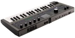 Korg - 37-Key Mini Key Analog Synthesizer With Vocoder & Mic Mkii - Korg -Zedem Sale Store microKORG2 slant rear