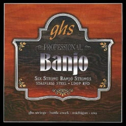 GHS Light Stainless Steel Banjo Strings (6-String Set, Loop End, 11 - 42) - GHS