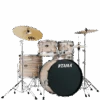 Tama Imperialstar 5-Pcs Kit - 20/10/12/14/14 - W/ Cymbals & Hardware - Natural Zebrawood Wrap - Tama -Zedem Sale Store pen IE52KH6 NZW