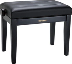 Roland RPB-300BK Piano Bench - Satin Black, Vinyl Seat - Roland