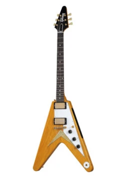 Gibson 1958 Korina Flying V White Pickguard, Natural - Gibson