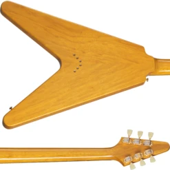 Gibson 1958 Korina Flying V White Pickguard, Natural - Gibson -Zedem Sale Store static.gibson.com product images Custom CUSNTY297 Natural back neck 500 500