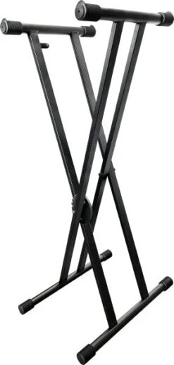Profile KDS450DEP Double X-Frame Pull Tab Style Keyboard Stand - Profile